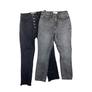 Abercrombie‎ & Fitch The Skinny High Rise Women's Jeans Size 25 Black Gray Lot 2